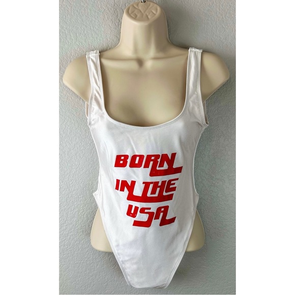 NWOT Private Party Born In The USA Swimsuit, size Small - Picture 2 of 9
